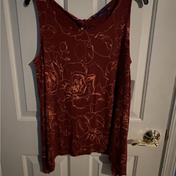Apt. 9 Brown Tank Top with Elegant Design - Picture 2 of 4